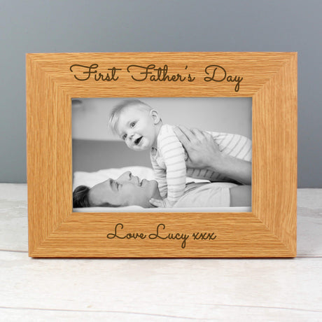 Personalised Free Text 6x4 Wooden Photo Frame Default Title - Photo Frames at Gift Moments