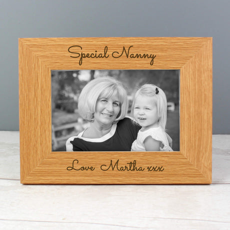 Personalised Free Text 6x4 Wooden Photo Frame - Photo Frames at Gift Moments