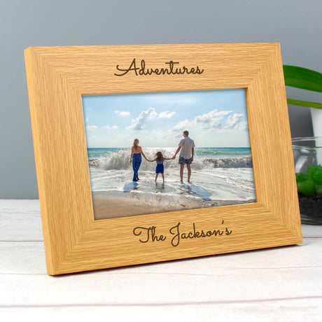 Personalised Free Text 6x4 Wooden Photo Frame - Photo Frames at Gift Moments