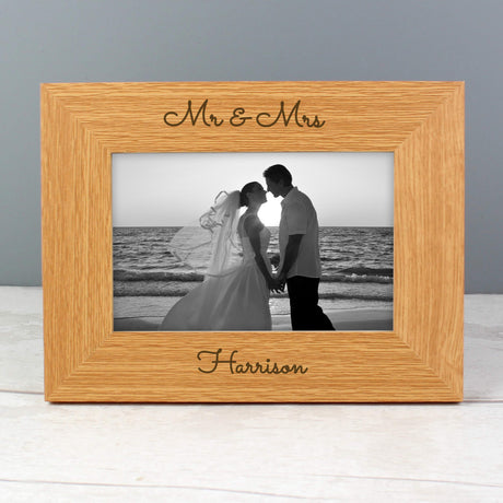 Personalised Free Text 6x4 Wooden Photo Frame - Photo Frames at Gift Moments