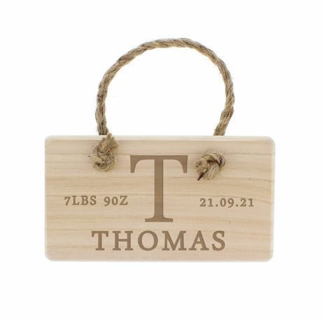 Personalised Initial Wooden Sign - Signs & Plaques at Gift Moments