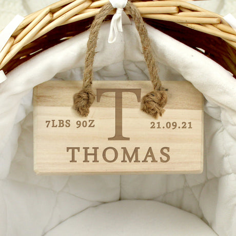 Personalised Initial Wooden Sign - Signs & Plaques at Gift Moments