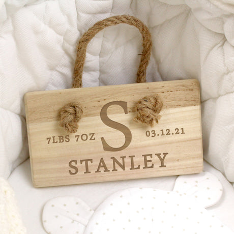 Personalised Initial Wooden Sign - Signs & Plaques at Gift Moments