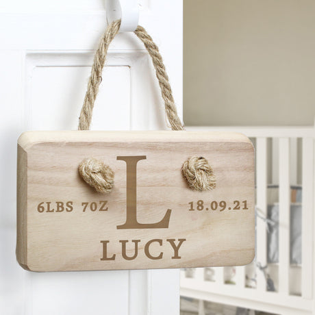 Personalised Initial Wooden Sign - Signs & Plaques at Gift Moments