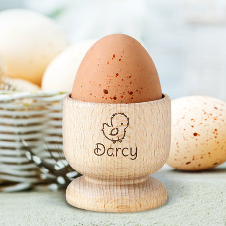 Personalised Chick Wooden Egg Cup - Egg Cups at Gift Moments