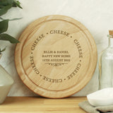 Personalised Cheese Round Chopping Board: 1 - Cheese Boards By Gift Moments