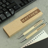 Personalised Wooden Pen and Pencil Set: 1 - Pens & Pencils By Gift Moments