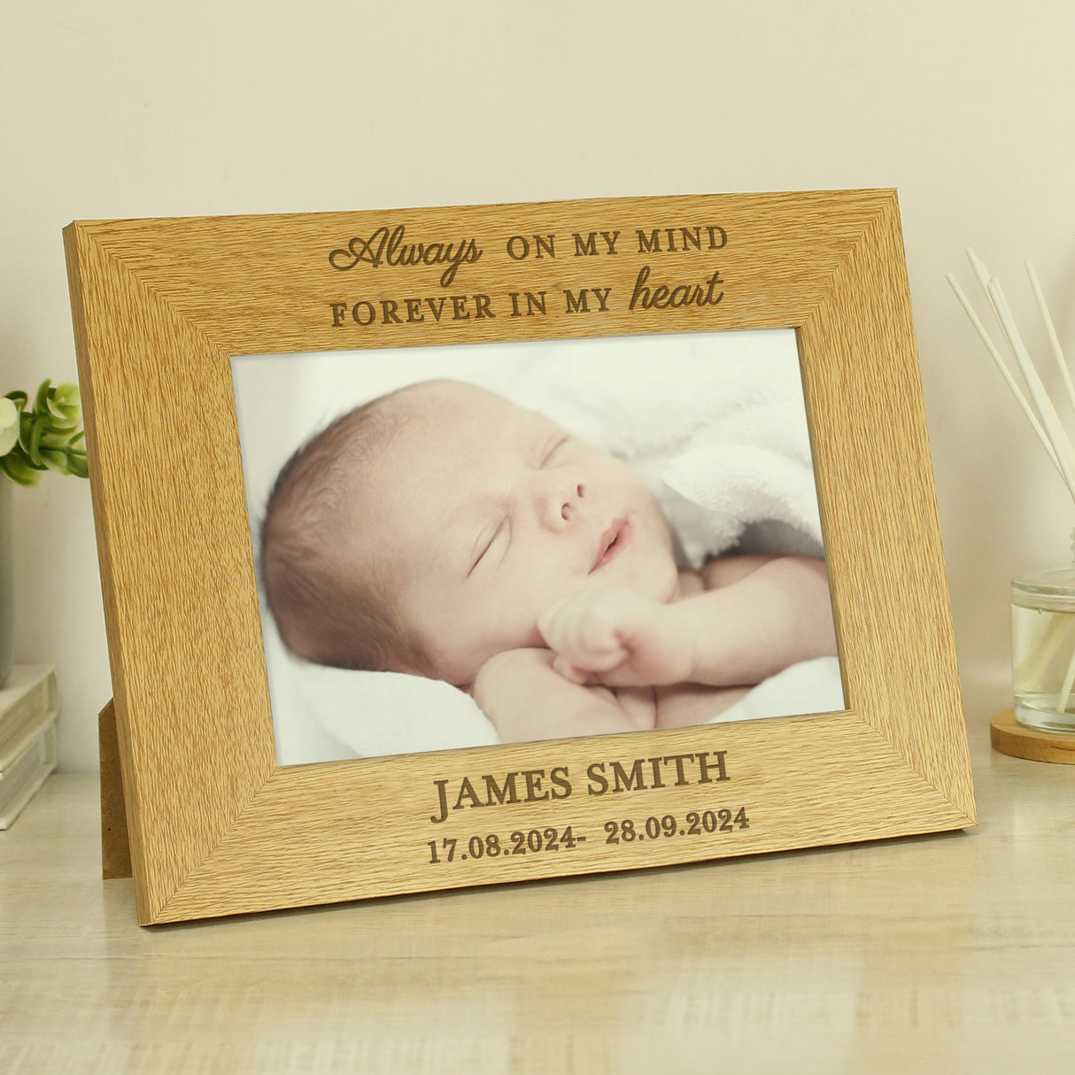 Personalised Memorial Photo Frame 6x4: 2 - Photo Frames By Gift Moments