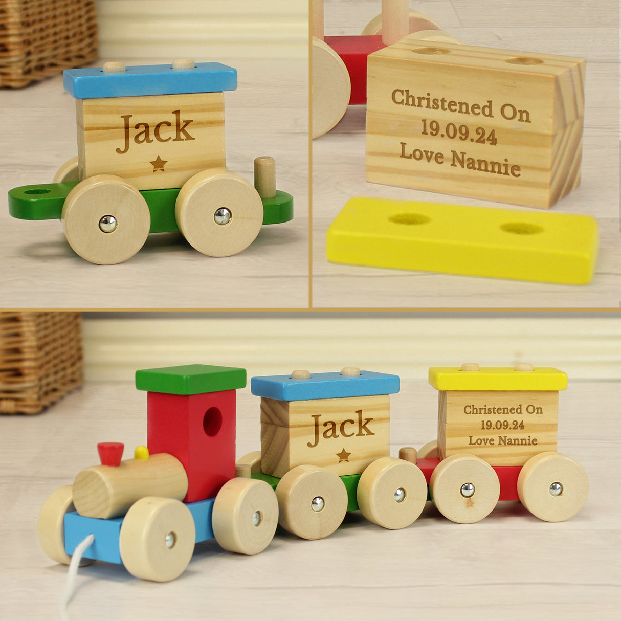 Personalised Wooden Toy Train - Toys at Gift Moments