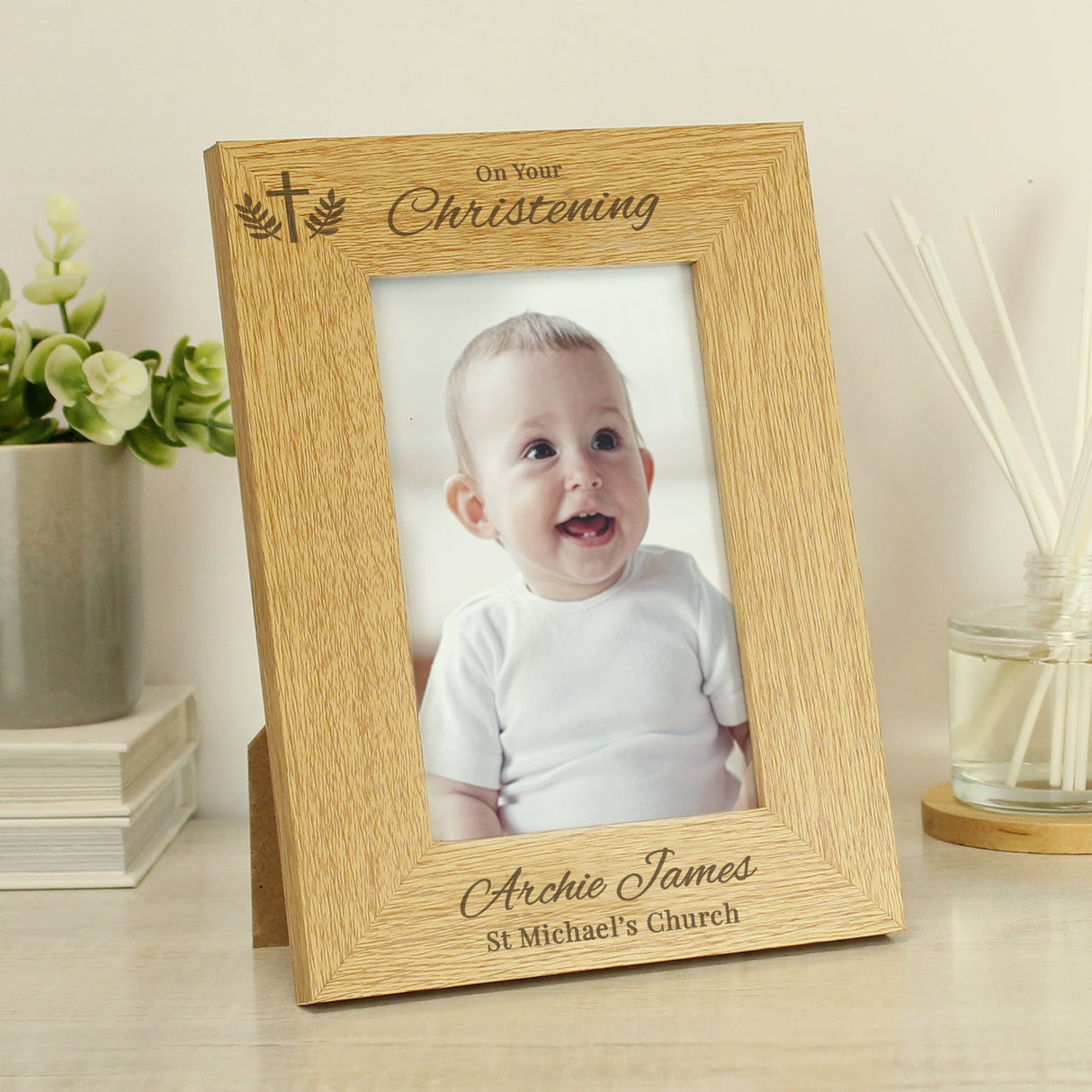 Personalised Christening 6x4 Photo Frame: 3 - Photo Frames By Gift Moments