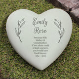 Personalised Free Text Heart Memorial - Memorials at Gift Moments