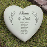 Personalised Free Text Heart Memorial - Memorials at Gift Moments