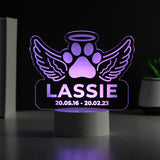 Personalised Pet Memorial Colour Changing LED Light - LED Lighting at Gift Moments