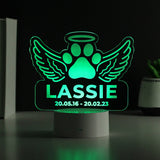 Personalised Pet Memorial Colour Changing LED Light - LED Lighting at Gift Moments