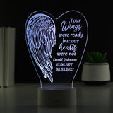 Personalised Angel Wings Memorial Colour Changing LED Light Default Title - LED Lighting at Gift Moments