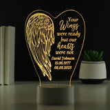 Personalised Angel Wings Memorial Colour Changing LED Light - LED Lighting at Gift Moments