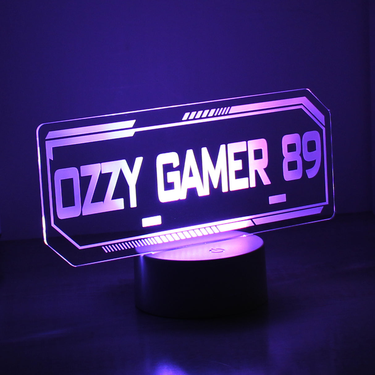 Personalised Gamer Tag LED Colour Changing Night Light - LED Lighting at Gift Moments