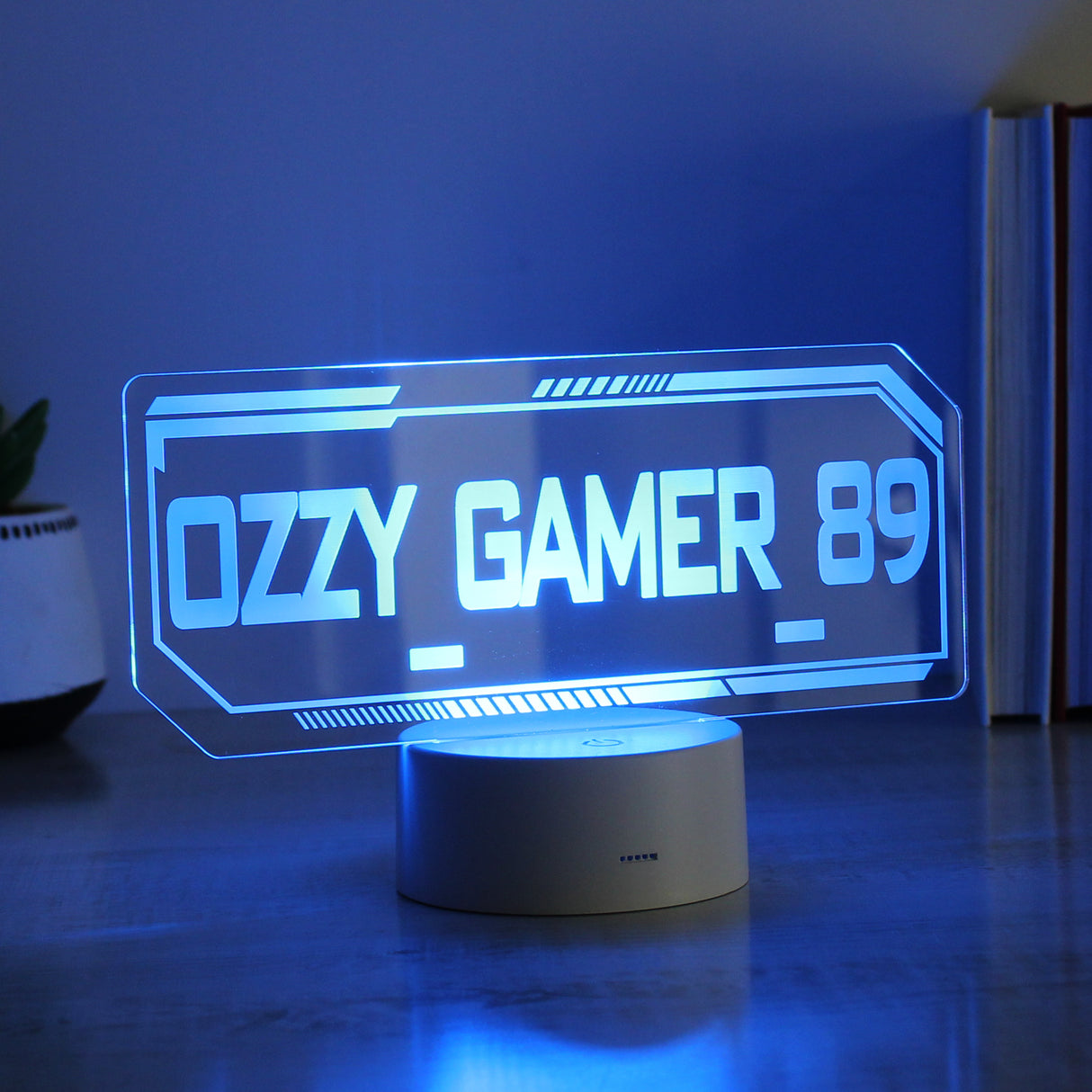 Personalised Gamer Tag LED Colour Changing Night Light - LED Lighting at Gift Moments