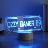 Personalised Gamer Tag LED Colour Changing Night Light - LED Lighting at Gift Moments