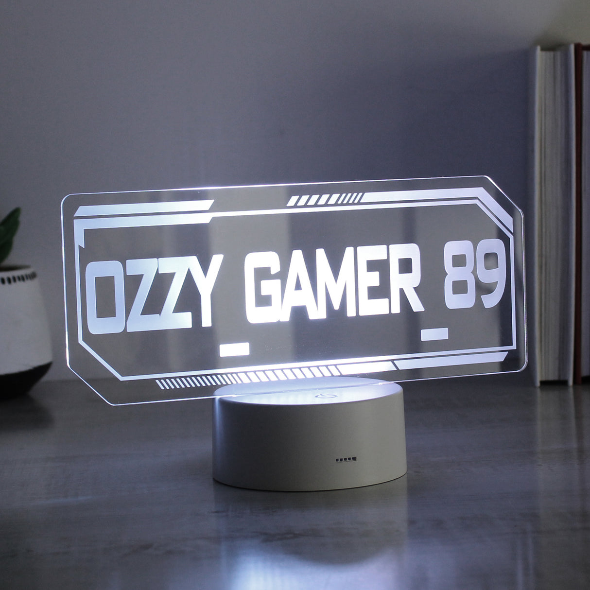 Personalised Gamer Tag LED Colour Changing Night Light - LED Lighting at Gift Moments