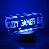 Personalised Gamer Tag LED Colour Changing Night Light - LED Lighting at Gift Moments