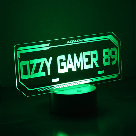 Personalised Gamer Tag LED Colour Changing Night Light - LED Lighting at Gift Moments