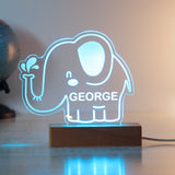 Personalised Elephant LED Light with Colour Changing Base: 2 - LED Lighting By Gift Moments