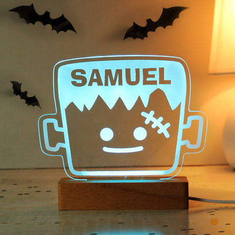 Personalised Frankenstein Wooden LED Light - LED Lighting at Gift Moments