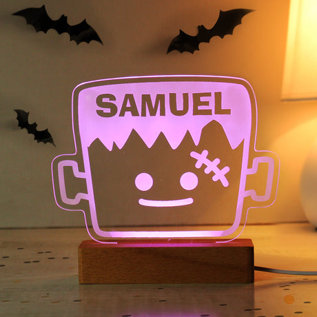 Personalised Frankenstein Wooden LED Light - LED Lighting at Gift Moments