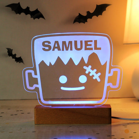 Personalised Frankenstein Wooden LED Light - LED Lighting at Gift Moments