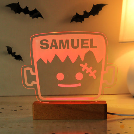 Personalised Frankenstein Wooden LED Light - LED Lighting at Gift Moments