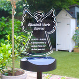 Personalised Angel Memorial Outdoor Solar Light Default Title - LED Lighting at Gift Moments