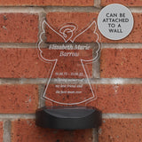 Personalised Angel Memorial Outdoor Solar Light - LED Lighting at Gift Moments