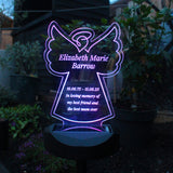 Personalised Angel Memorial Outdoor Solar Light - LED Lighting at Gift Moments