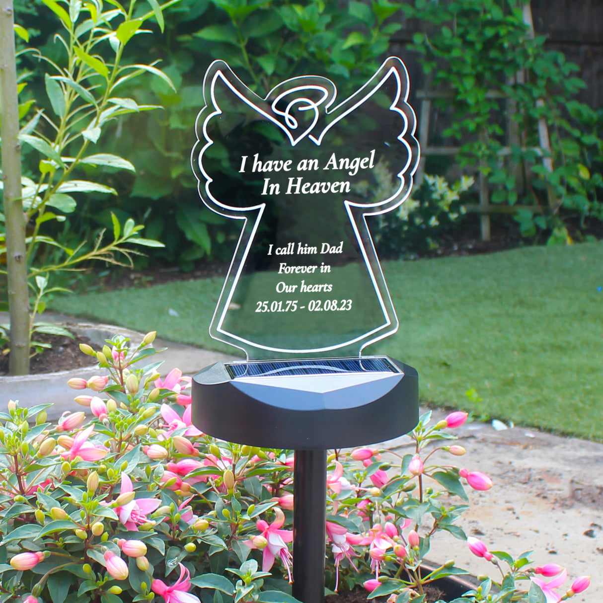 Personalised Angel Memorial Outdoor Solar Light - LED Lighting at Gift Moments