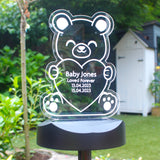 Personalised Bear Memorial Outdoor Solar Light Default Title - LED Lighting at Gift Moments