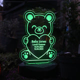 Personalised Bear Memorial Outdoor Solar Light - LED Lighting at Gift Moments