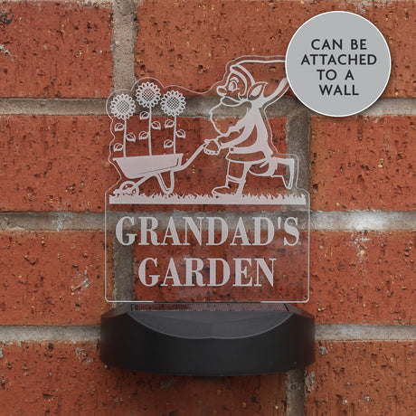 Personalised Gnome Garden Outdoor Solar Light - LED Lighting at Gift Moments