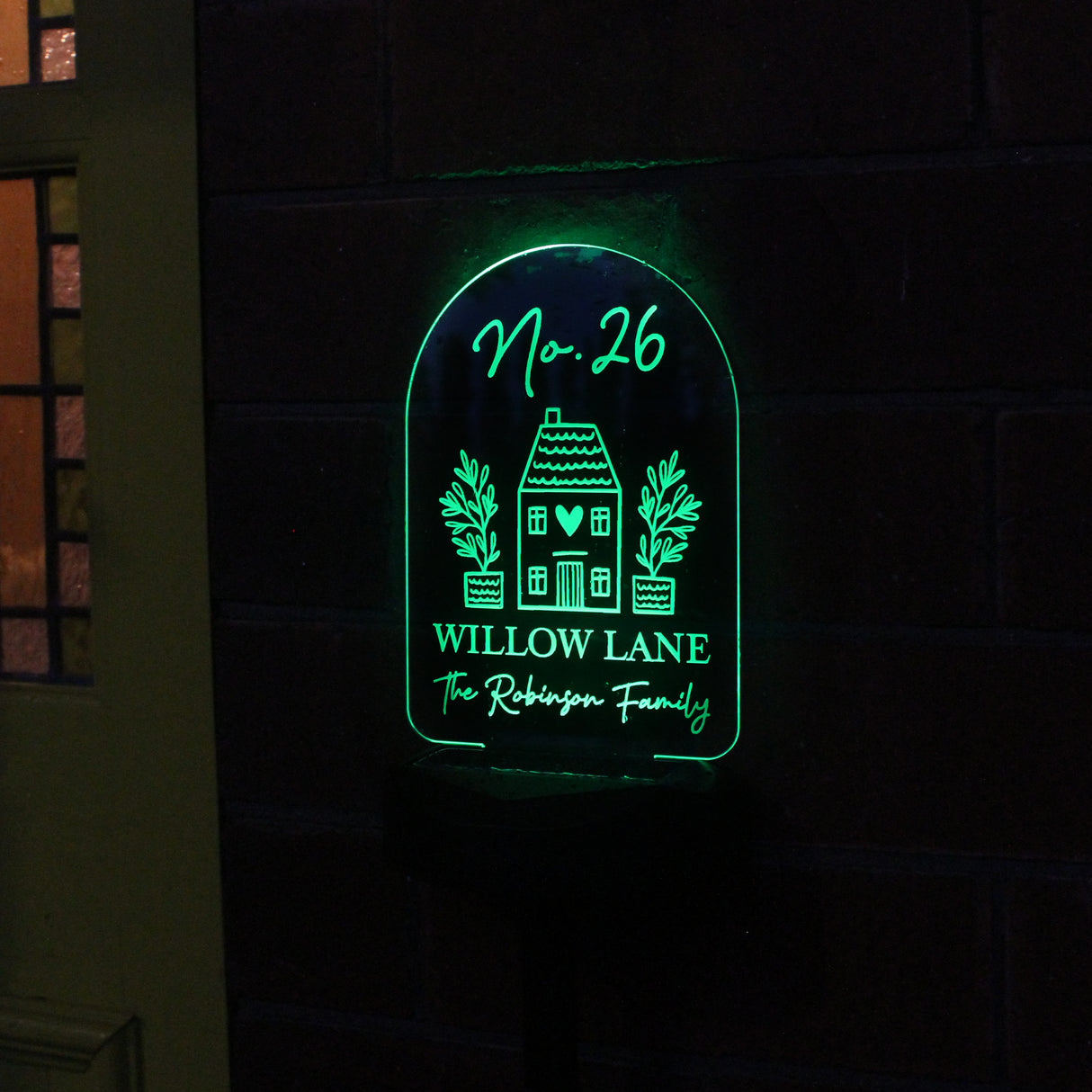 Personalised Home Outdoor Solar Light - LED Lighting at Gift Moments