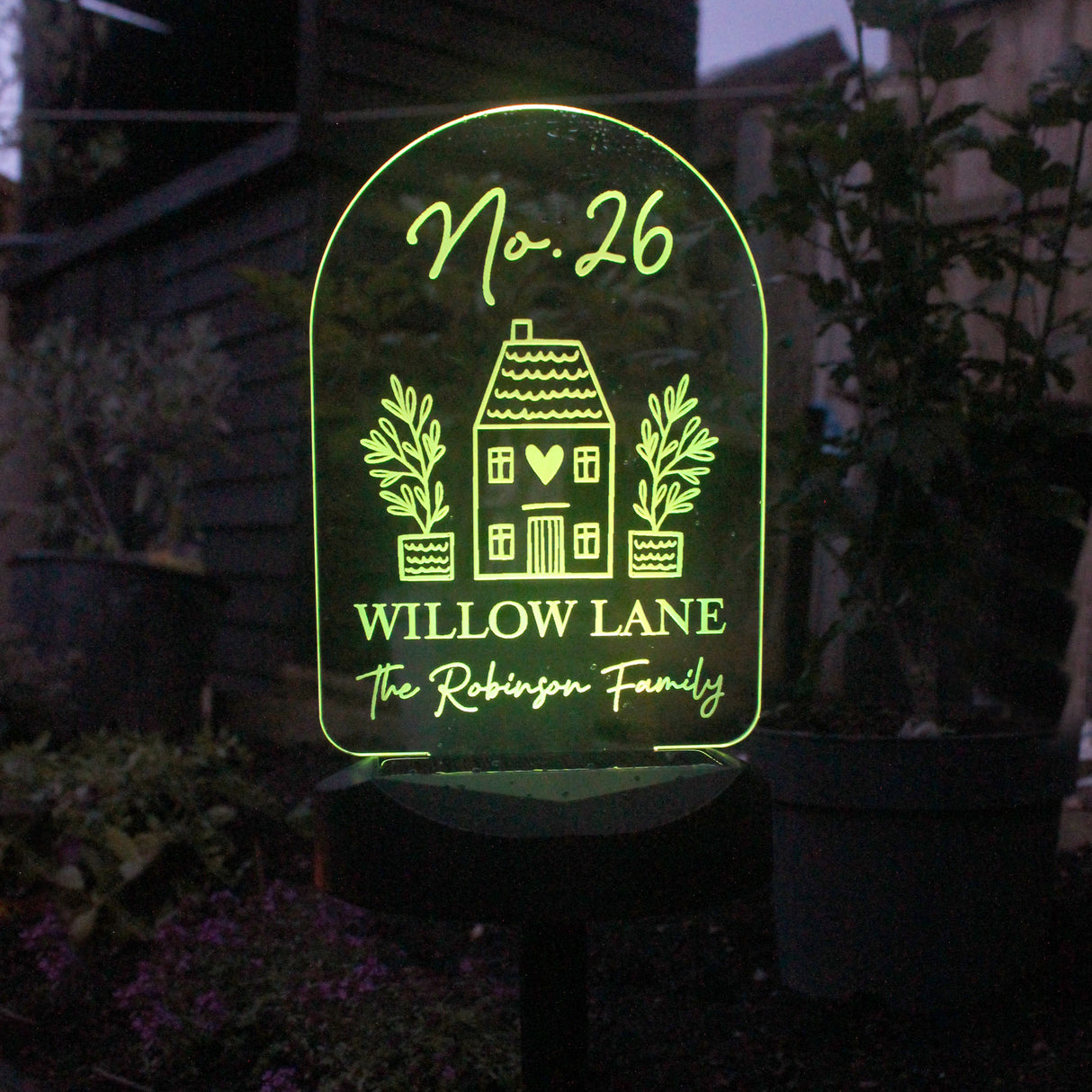 Personalised Home Outdoor Solar Light - LED Lighting at Gift Moments