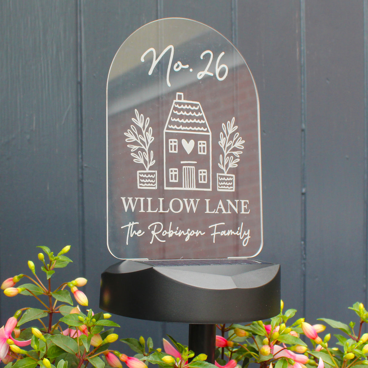 Personalised Home Outdoor Solar Light - LED Lighting at Gift Moments