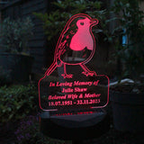 Personalised Robin Memorial Outdoor Solar Light - LED Lighting at Gift Moments