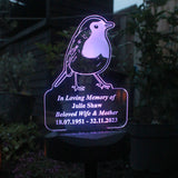 Personalised Robin Memorial Outdoor Solar Light - LED Lighting at Gift Moments