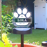 Personalised Pet Memorial Outdoor Solar Light - LED Lighting at Gift Moments