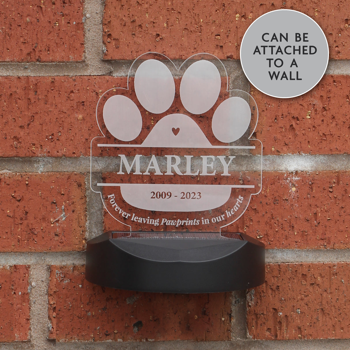 Personalised Pet Memorial Outdoor Solar Light - LED Lighting at Gift Moments