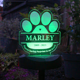 Personalised Pet Memorial Outdoor Solar Light - LED Lighting at Gift Moments