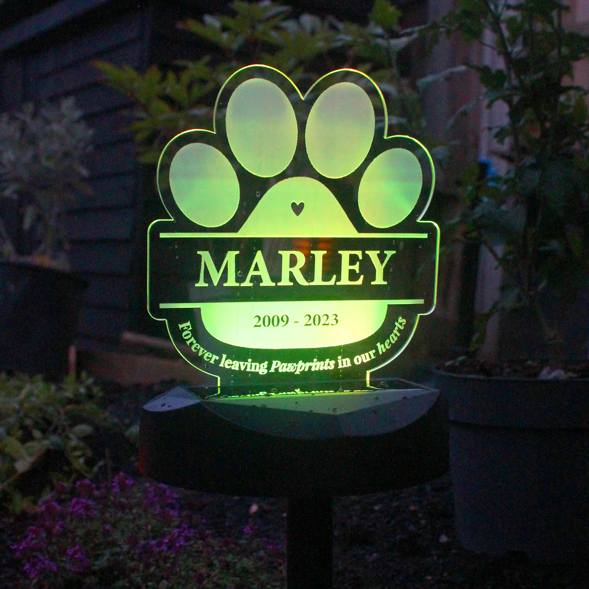 Personalised Pet Memorial Outdoor Solar Light - LED Lighting at Gift Moments