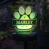 Personalised Pet Memorial Outdoor Solar Light - LED Lighting at Gift Moments