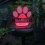 Personalised Pet Memorial Outdoor Solar Light - LED Lighting at Gift Moments