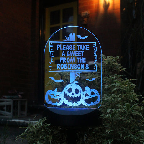 Personalised Pumpkin Patch Halloween Solar Light - LED Lighting at Gift Moments